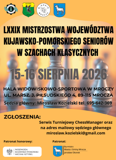 LXXIX Mistrzostwa Wojew&oacute;dztwa Kujawsko-Pomorskiego Senior&oacute;w w Szachach Klasycznych