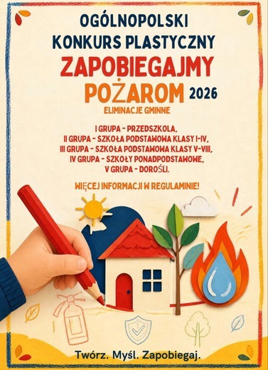 Og&oacute;lnopolski Konkurs Plastyczny "Zapobiegajmy Pożarom" 2026 - eliminacje gminne
