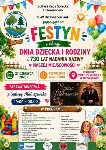 Festyn z okazji Dnia Dziecka i Rodziny i 730 lat nadania nazwy miejscowości Drzewianowo