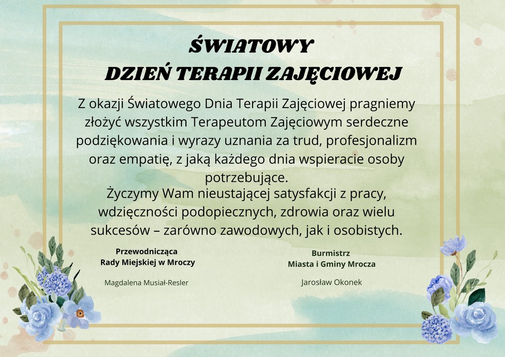 Światowy Dzień Terapii Zajęciowej