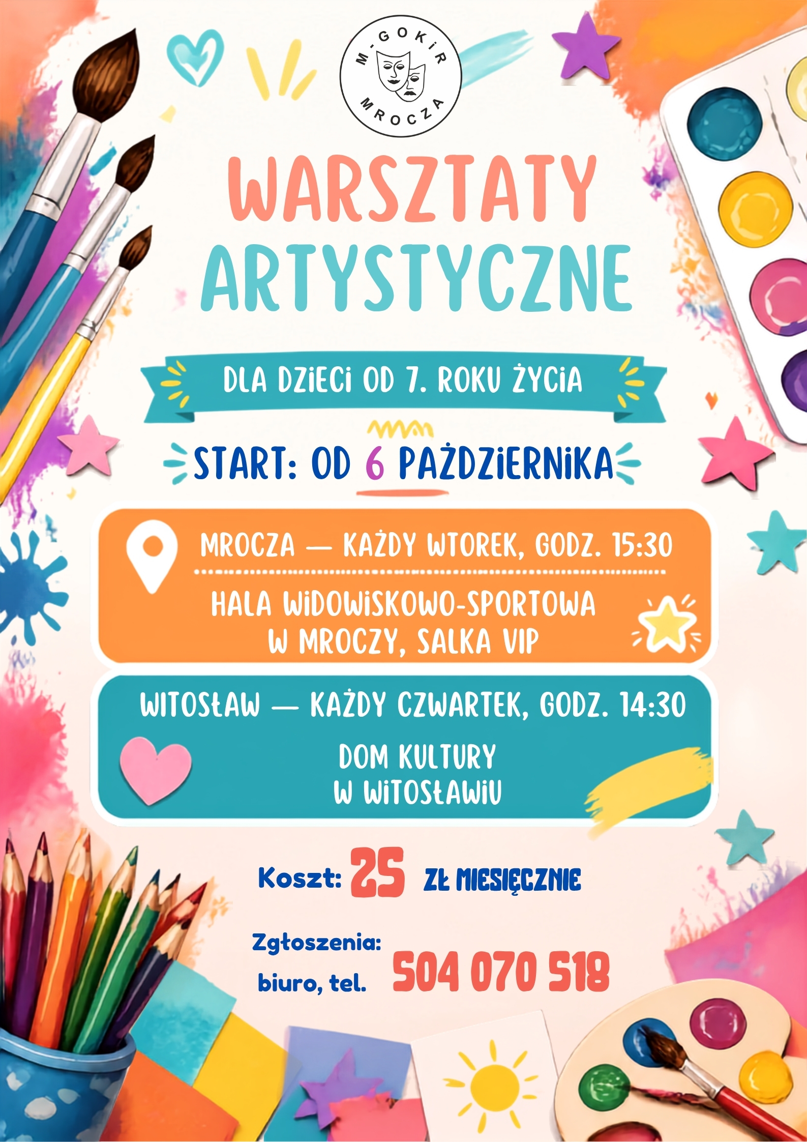 Plakat Zajęcia Plastyczne Dzieci