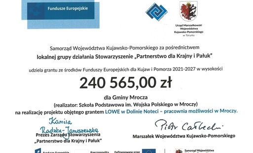Zdjęcie do Gmina Mrocza z grantem na utworzenie Lokalnego Ośrodka Wiedzy i Edukacji (LOWE)