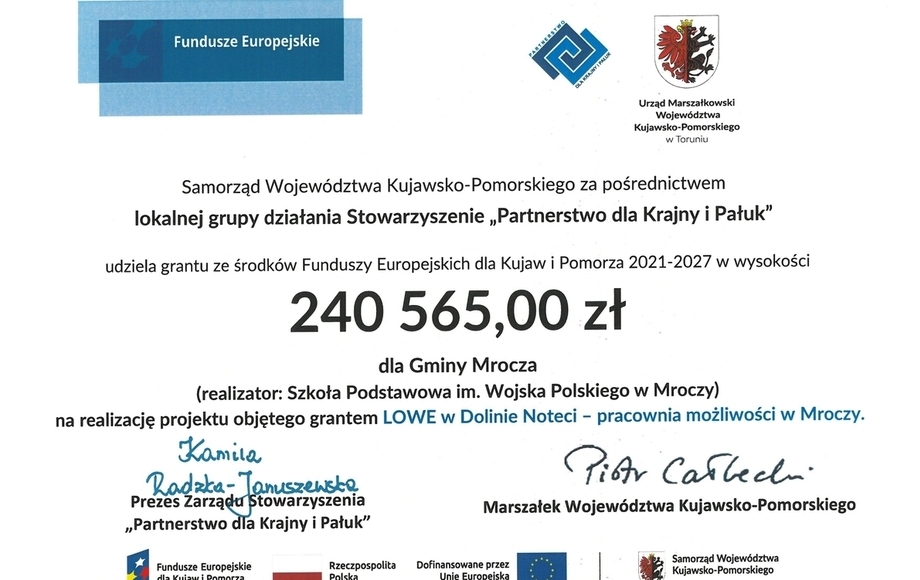 Gmina Mrocza utworzy Lokalny Ośrodek Wiedzy i Edukacji
