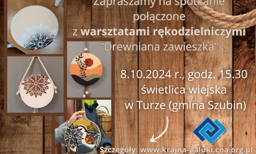 Informacja o spotkaniu „Lepszy przykład niż wykład” połączonego z warsztatami rękodzielniczymi.