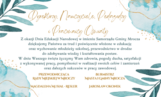 Życzenia z okazji Dnia Edukacji Narodowej