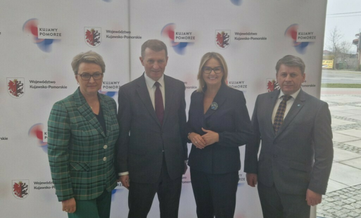 Spotkania Wicemarszałek Województwa  Kujawsko-Pomorskiego Anety Jędrzejewskiej z Wiceministrem Sportu i Turystyki Ireneuszem Rasiem oraz przedstawicielami samorządów gmin.