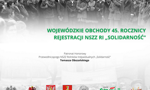  Wojewódzkie obchody 45. rocznicy rejestracji NSZZ RI "Solidarność"