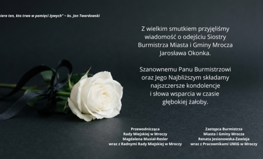 Kondolencje dla Burmistrza Miasta i Gminy Mrocza