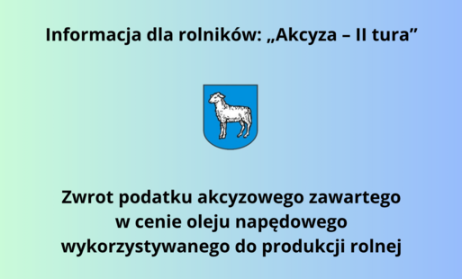 Informacja dla rolników: „Akcyza – II tura”
