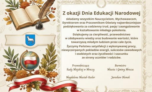 Życzenia z okazji Dnia Edukacji Narodowej
